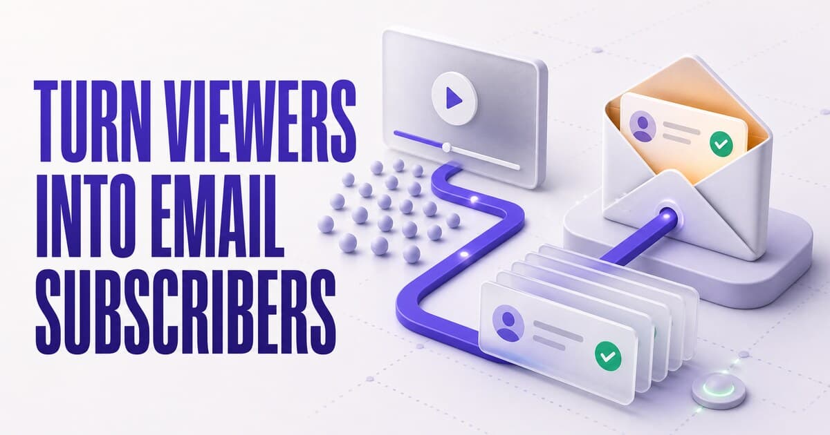 How to build an email list from your YouTube channel (without a second job)